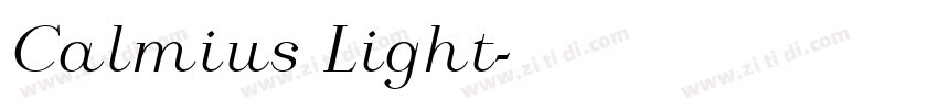 Calmius Light字体转换